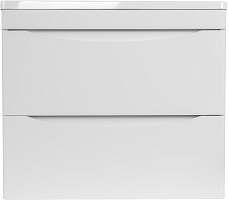 Style Line Тумба под раковину Бергамо Мини 60 подвесная белая Люкс антискрейтч Plus